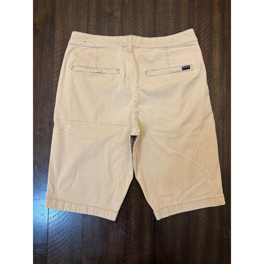 Hollister Mens Khaki Shorts Size 28 Slim Fit Epic Flex Stretch Chino Tan - Picture 2 of 6